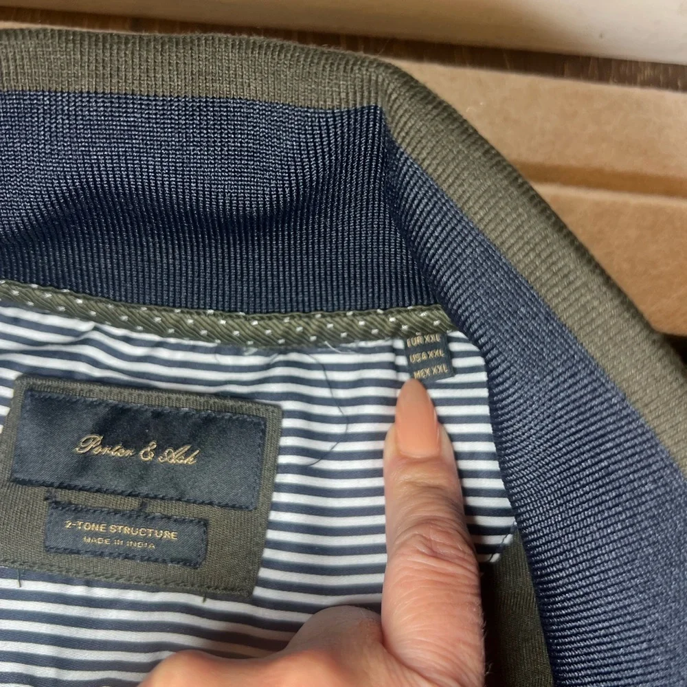 Men's Forest Green Zip-Up Sweater‎